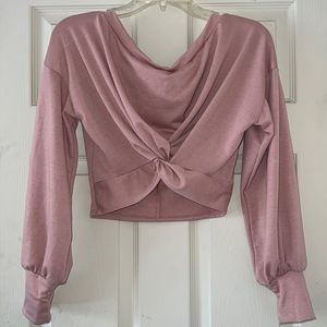 Pink crop top shirt from fashion nova